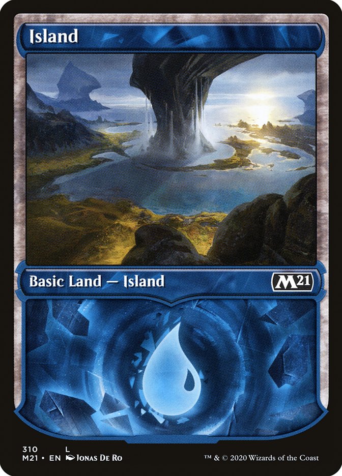 {B}[M21 310] Island (310) (Showcase) [Core Set 2021]