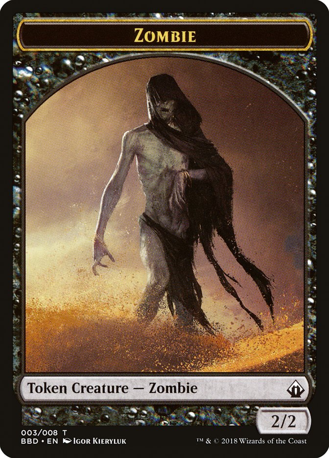 {T} Zombie Token [Battlebond Tokens][TBBD 003]