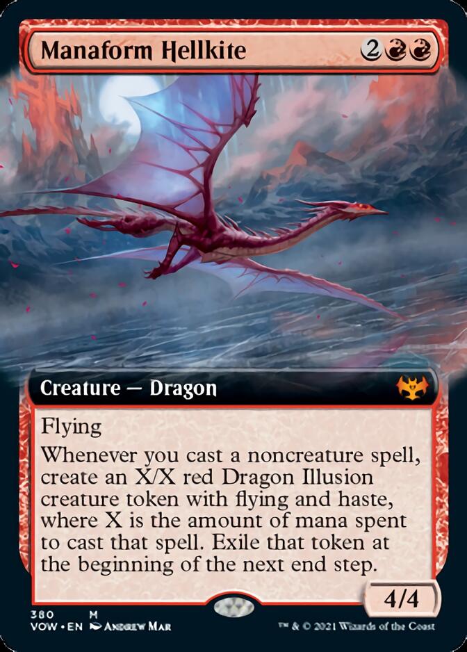 {R} Manaform Hellkite (Extended Art) [Innistrad: Crimson Vow][VOW 380]