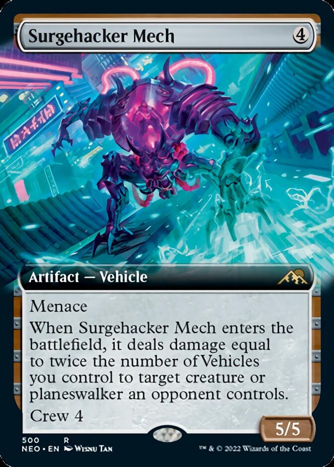 {R} Surgehacker Mech (Extended Art) [Kamigawa: Neon Dynasty][NEO 500]