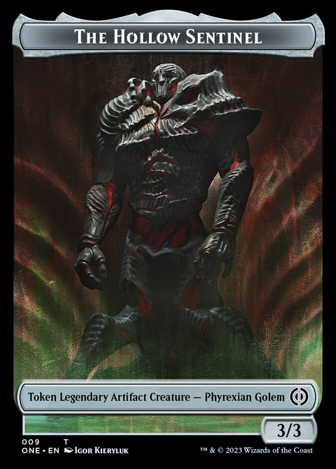 {T} Phyrexian Mite (011) // The Hollow Sentinel Double-Sided Token [Phyrexia: All Will Be One Tokens][TONE 11//9]