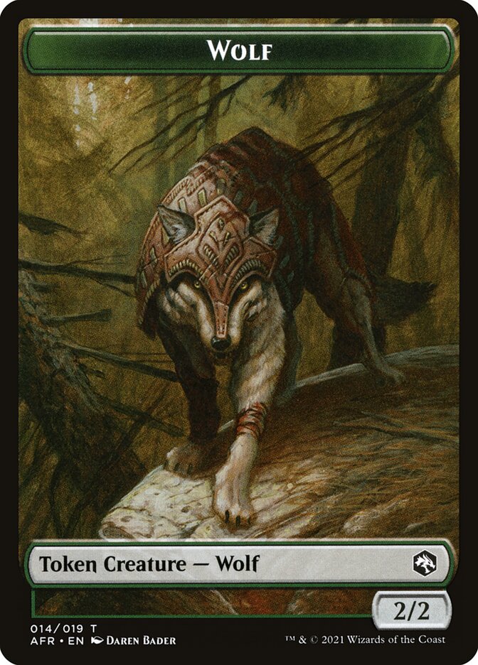 {T} Wolf (014) // Treasure (015) Double-sided Token [Challenger Decks 2022 Tokens][TCH22 014]