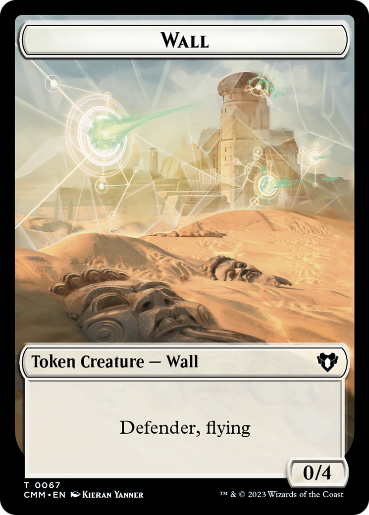 {T} Wall // Kor Ally Double-Sided Token [Commander Masters Tokens][TCMM 67//64]