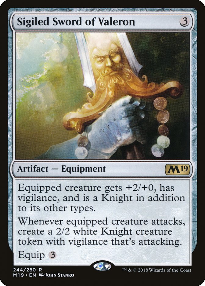 {R} Sigiled Sword of Valeron [Core Set 2019][M19 244]