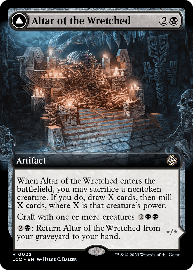 {R} Altar of the Wretched // Wretched Bonemass (Extended Art) [The Lost Caverns of Ixalan Commander][LCC 022]