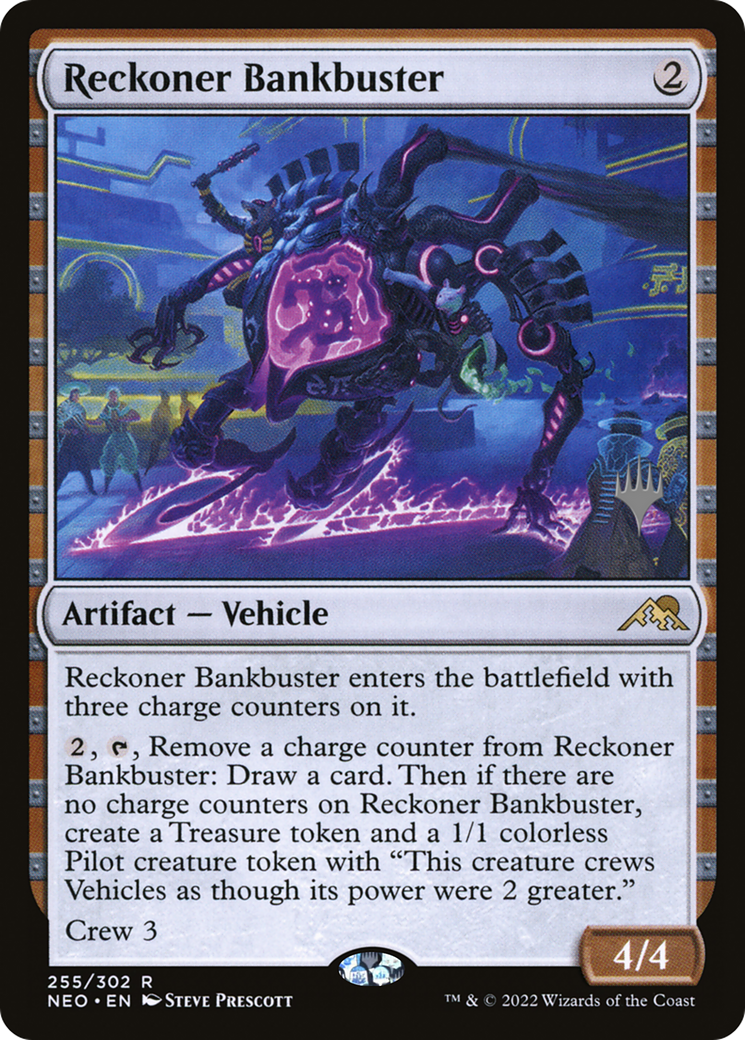 {R} Reckoner Bankbuster (Promo Pack) [Kamigawa: Neon Dynasty Promos][PP NEO 255]