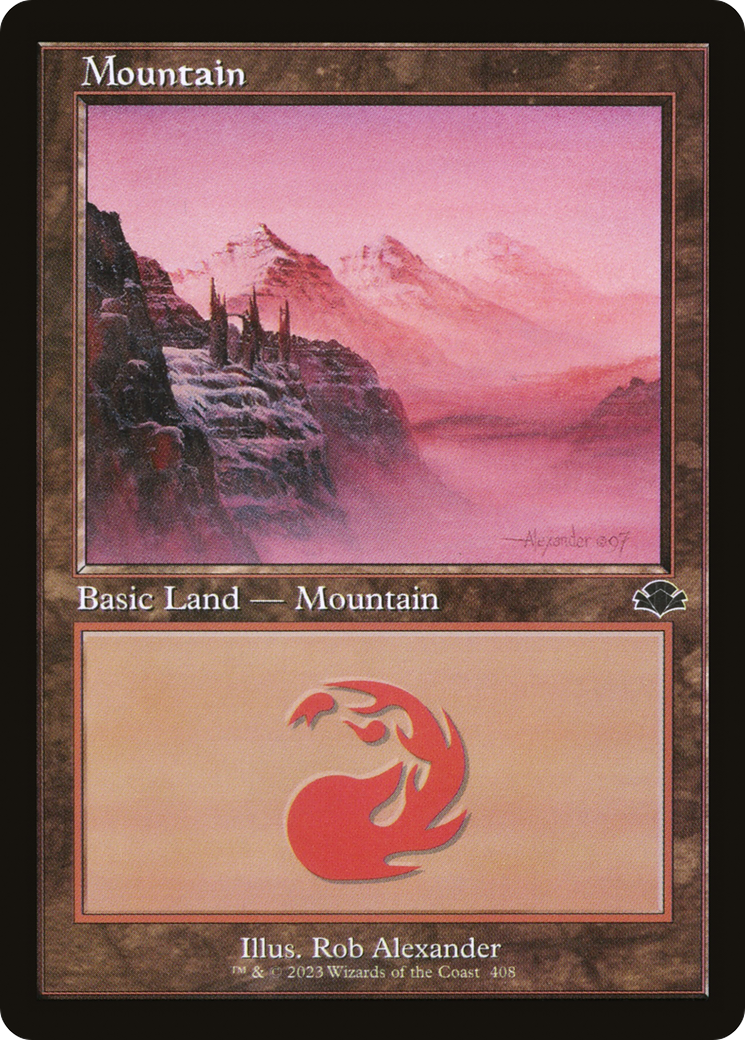 {B} Mountain (408) (Retro) [Dominaria Remastered][DMR 408]