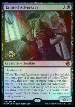 {R} Tainted Adversary [Innistrad: Midnight Hunt Prerelease Promos][PR MID 124]