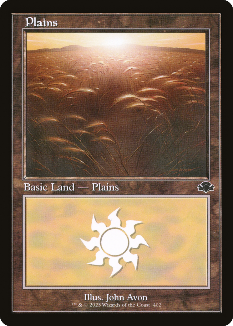 {B} Plains (402) (Retro) [Dominaria Remastered][DMR 402]