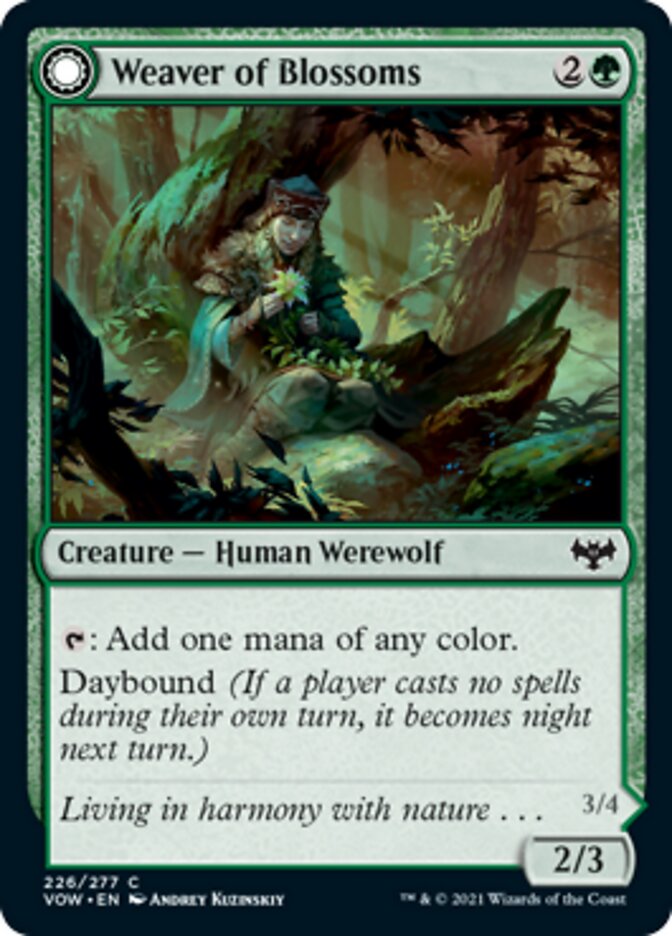 {C} Weaver of Blossoms // Blossom-Clad Werewolf [Innistrad: Crimson Vow][VOW 226]