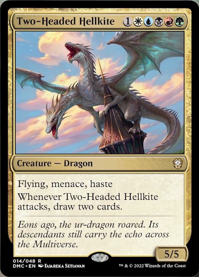 {R} Two-Headed Hellkite [Dominaria United Commander][DMC 014]