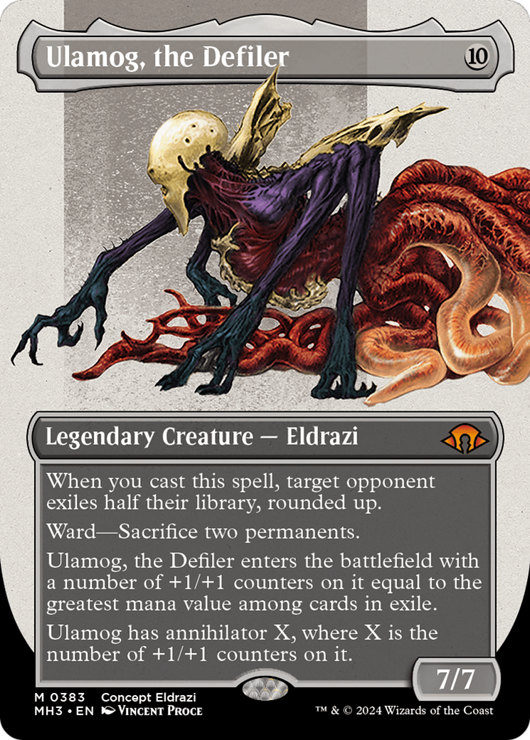 {R} Ulamog, the Defiler (Borderless) (Serialized) [Modern Horizons 3][SR MH3 383]