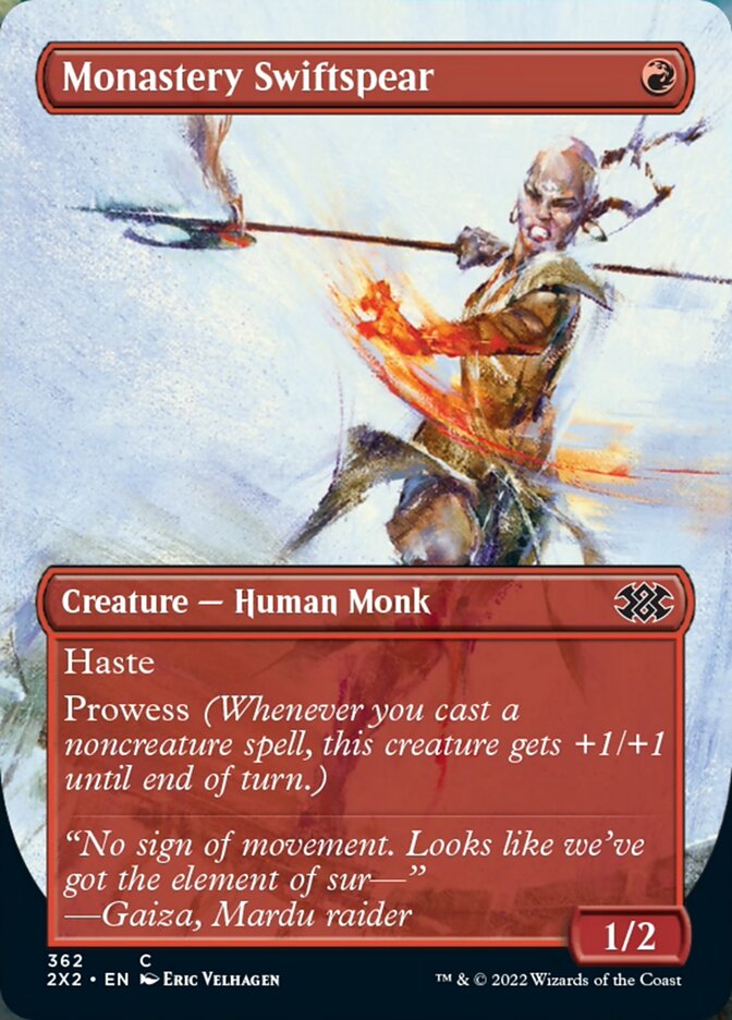 {C} Monastery Swiftspear (Borderless Alternate Art) [Double Masters 2022][2X2 362]