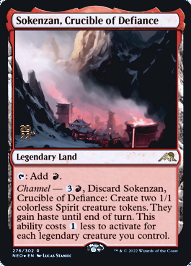 {R} Sokenzan, Crucible of Defiance [Kamigawa: Neon Dynasty Prerelease Promos][PR NEO 276]