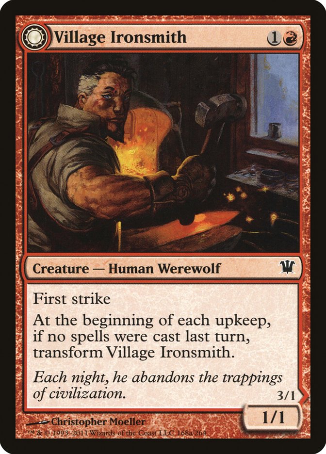 {C} Village Ironsmith // Ironfang [Innistrad][ISD 168]