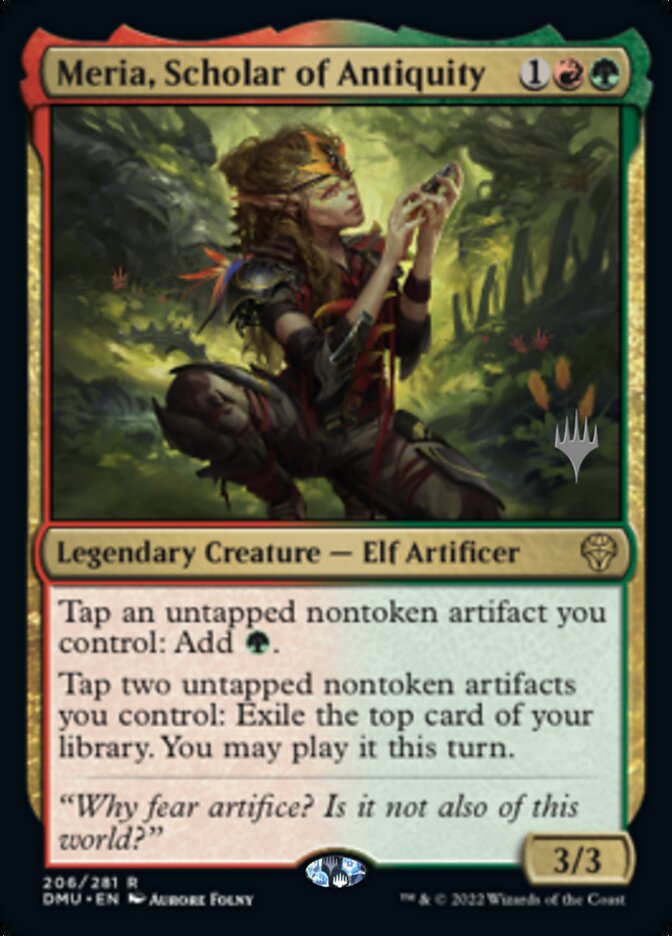 {@R} Meria, Scholar of Antiquity (Promo Pack) [Dominaria United Promos][PP DMU 206]