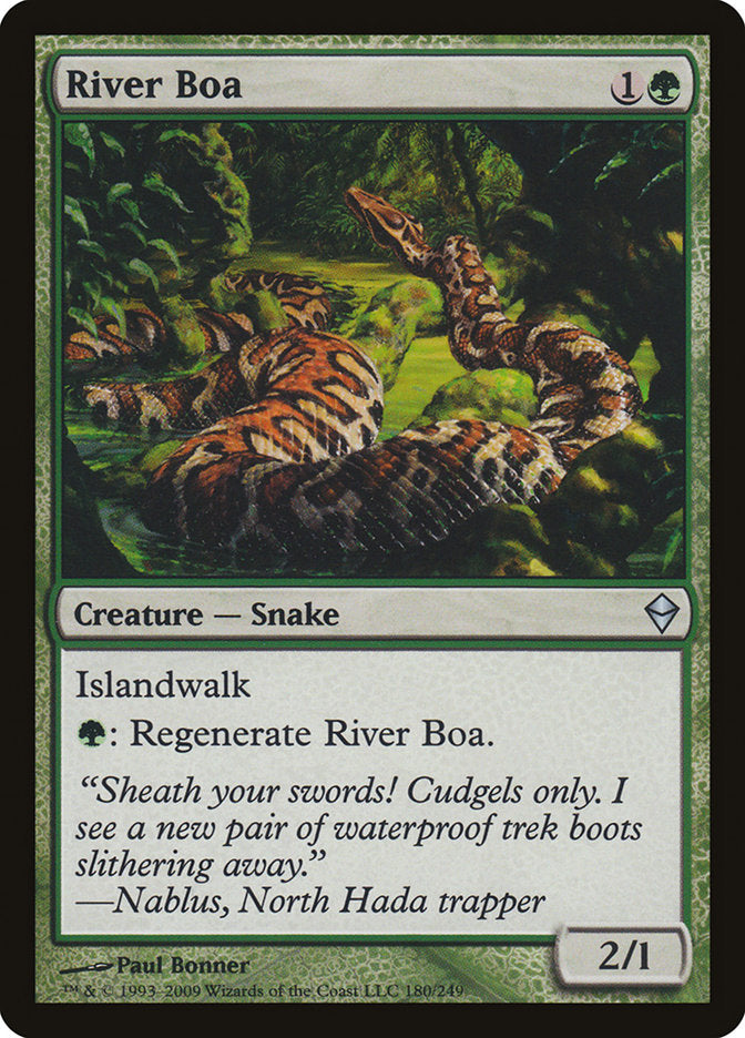 {C} River Boa [Zendikar][ZEN 180]