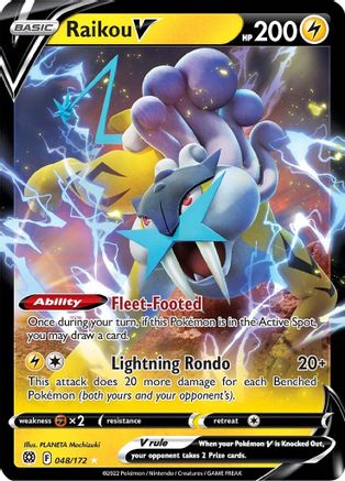 [PKM-R] Raikou V (048/172) [Sword & Shield: Brilliant Stars]