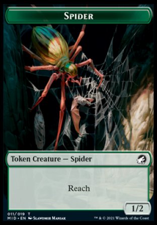 {T} Wolf // Spider Double-sided Token [Innistrad: Midnight Hunt Tokens][TMID 013]