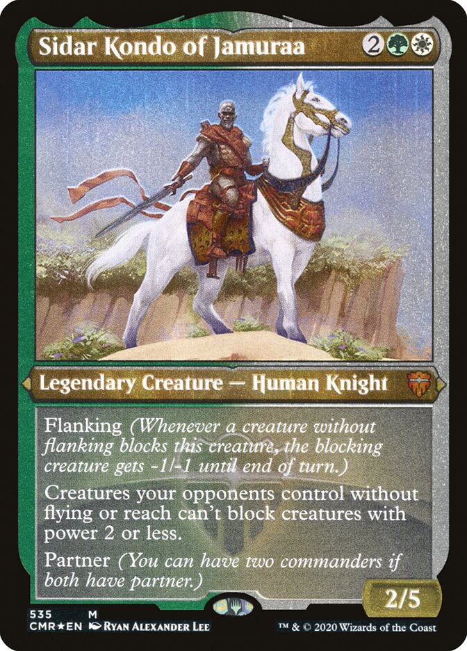 {R} Sidar Kondo of Jamuraa (Etched) [Commander Legends][CMR 535]