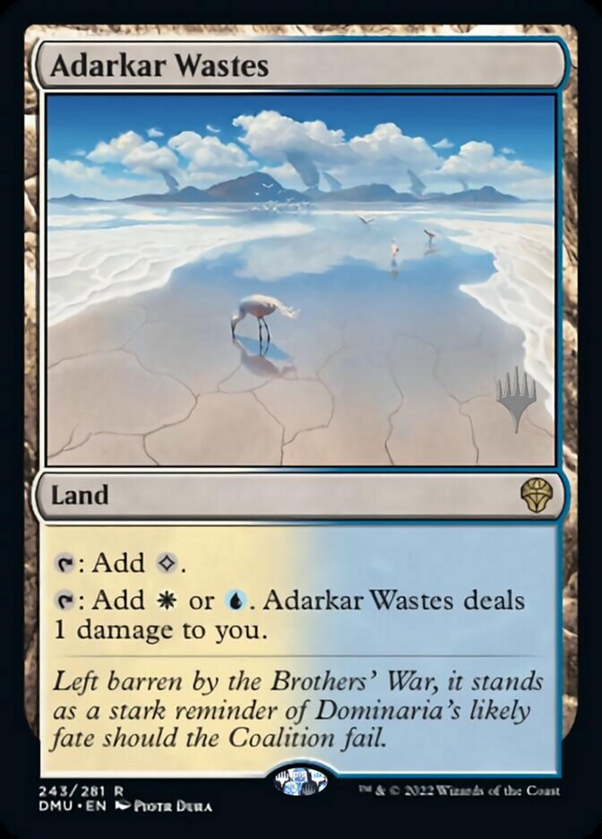 {@R} Adarkar Wastes (Promo Pack) [Dominaria United Promos][PP DMU 243]