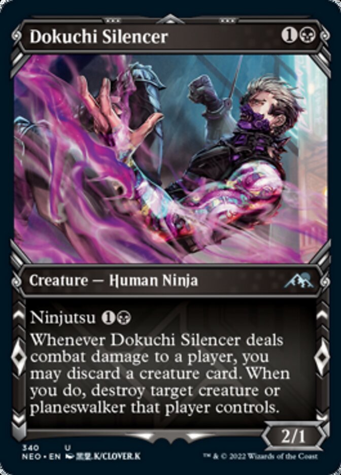 {C} Dokuchi Silencer (Showcase Ninja) [Kamigawa: Neon Dynasty][NEO 340]