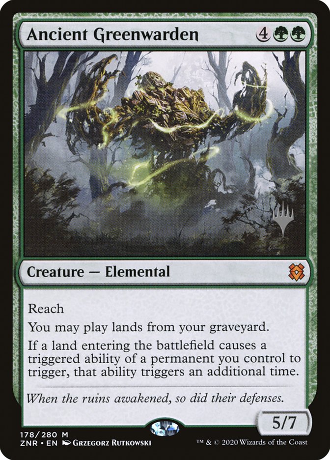 {R} Ancient Greenwarden (Promo Pack) [Zendikar Rising Promos][PP ZNR 178]