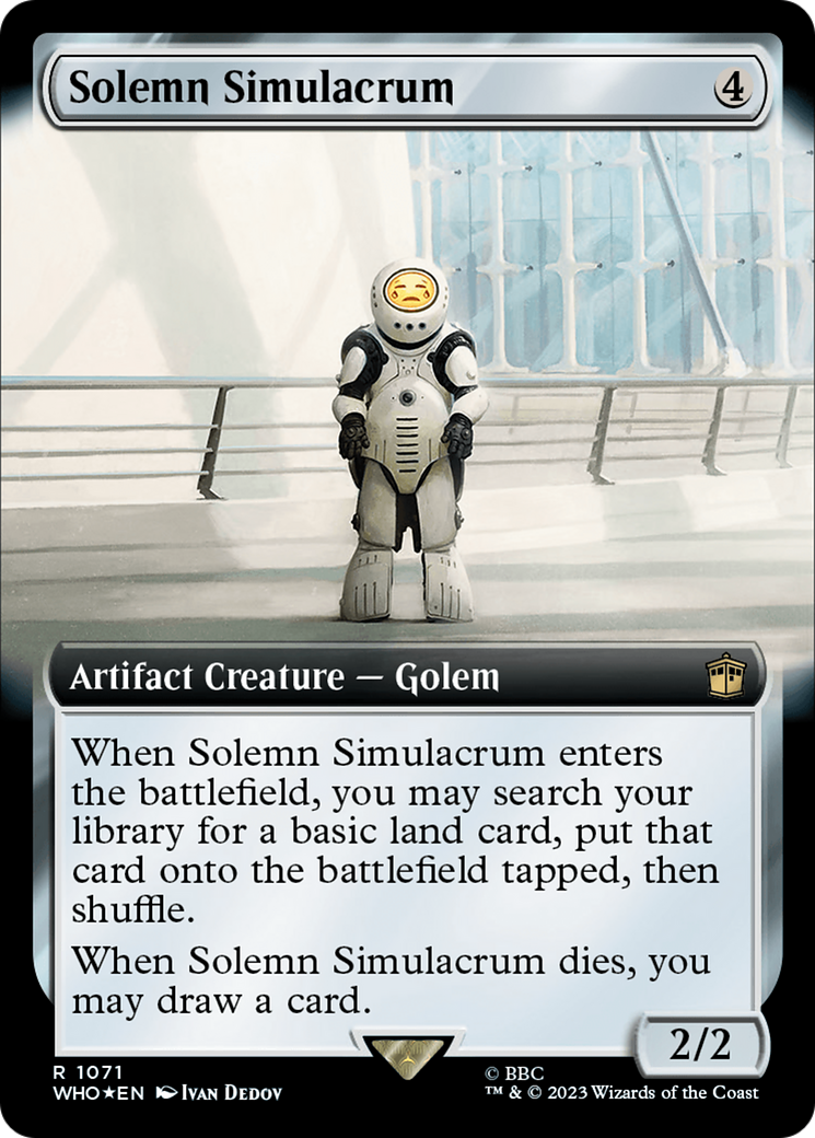 {R} Solemn Simulacrum (Extended Art) (Surge Foil) [Doctor Who][WHO 1071]