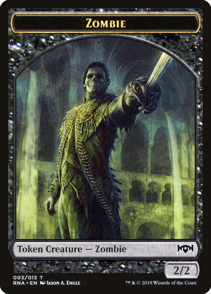 {T} Zombie Token [Ravnica Allegiance Tokens][TRNA 003]