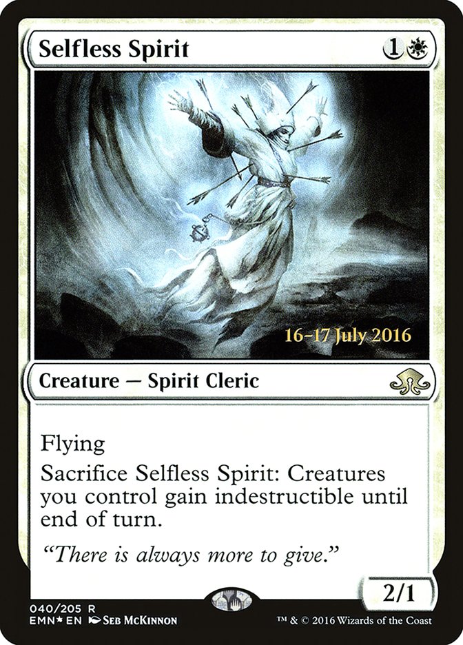 {R} Selfless Spirit [Eldritch Moon Prerelease Promos][PR EMN 040]