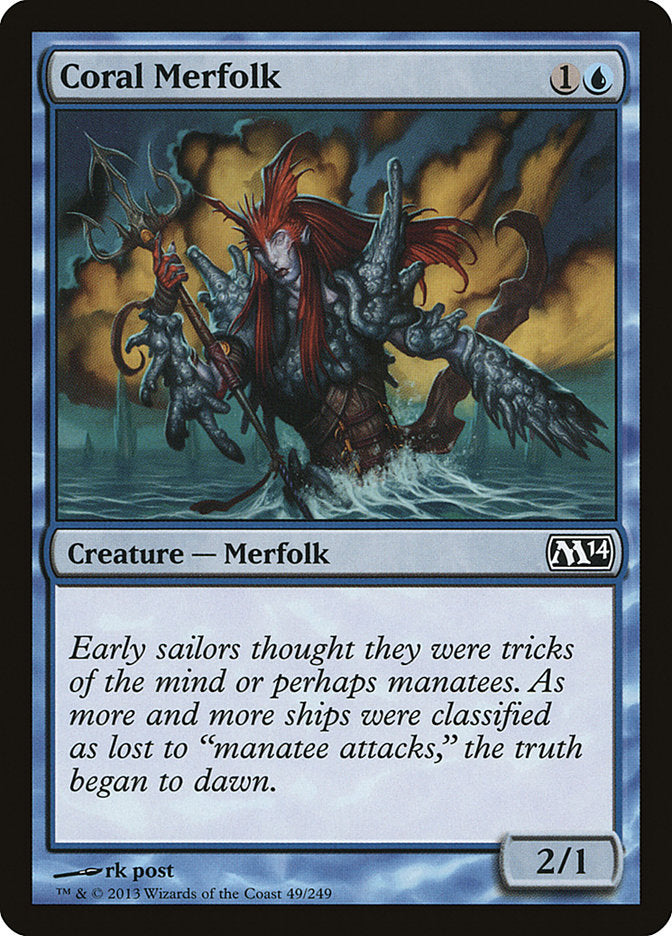 {C} Coral Merfolk [Magic 2014][M14 049]