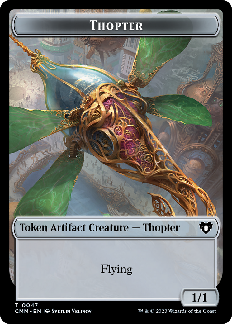 {T} Thopter // Elemental (0025) Double-Sided Token [Commander Masters Tokens][TCMM 47//25]