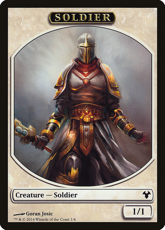 {T} Soldier Token [Modern Event Deck 2014 Tokens][TMD1 001]