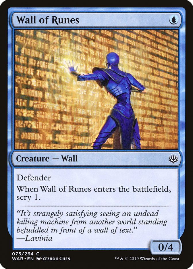 {C} Wall of Runes [War of the Spark][WAR 075]