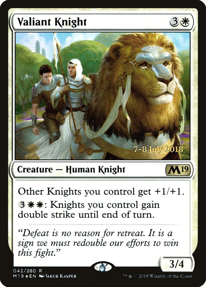 {R} Valiant Knight [Core Set 2019 Prerelease Promos][PR M19 042]