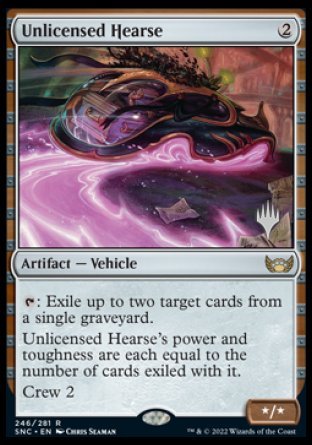 {R} Unlicensed Hearse (Promo Pack) [Streets of New Capenna Promos][PP SNC 246]