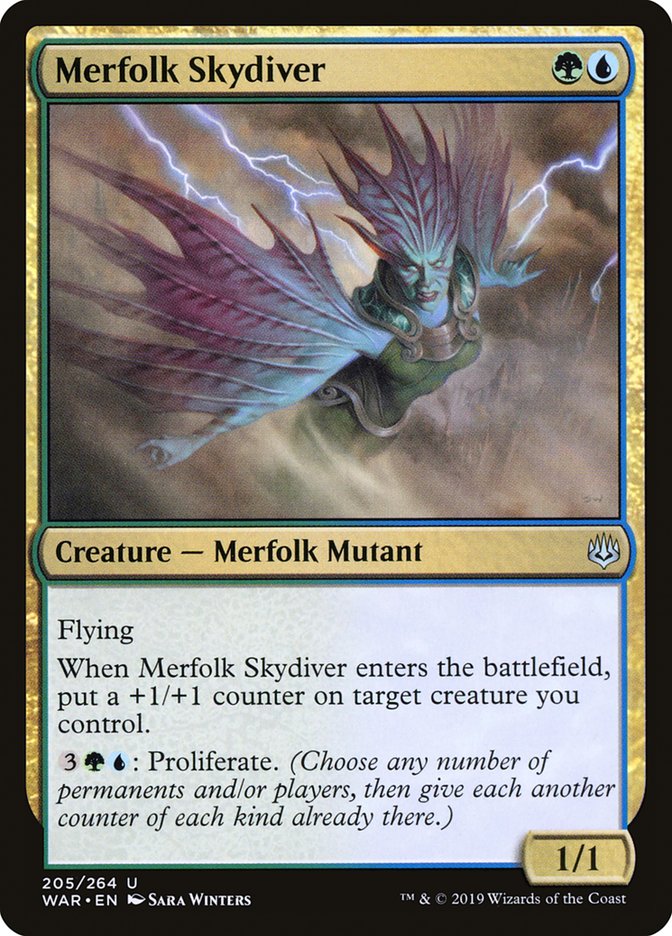 {C} Merfolk Skydiver [War of the Spark][WAR 205]