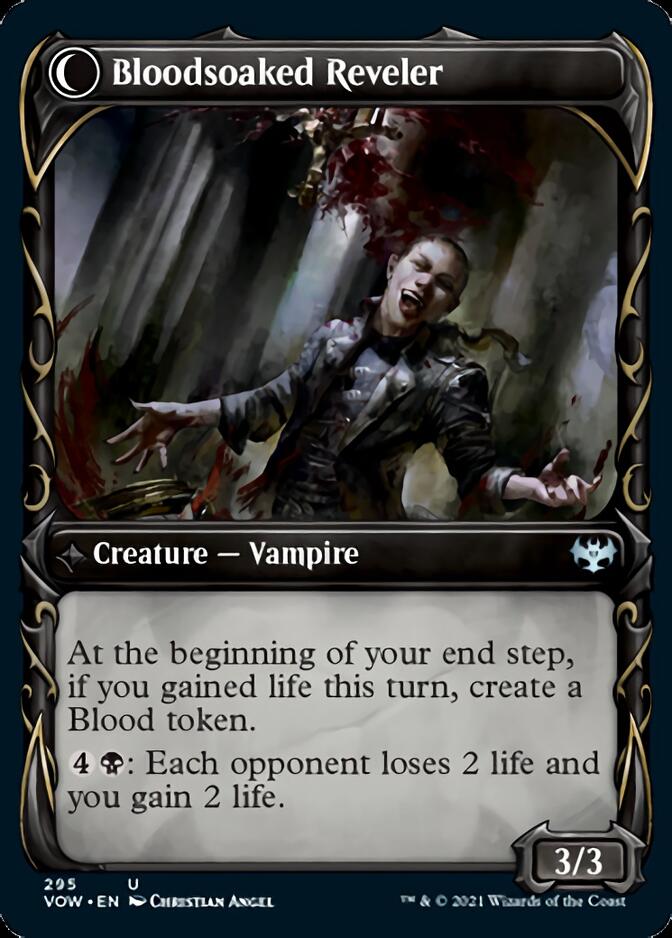 {C} Restless Bloodseeker // Bloodsoaked Reveler (Showcase Fang Frame) [Innistrad: Crimson Vow][VOW 295]