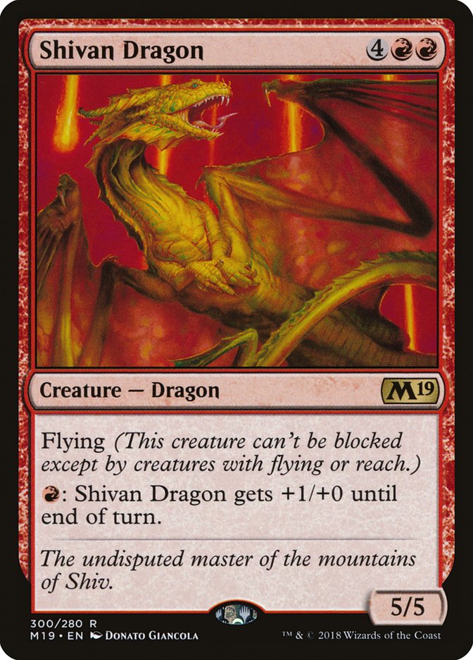 {R} Shivan Dragon [Core Set 2019][M19 300]