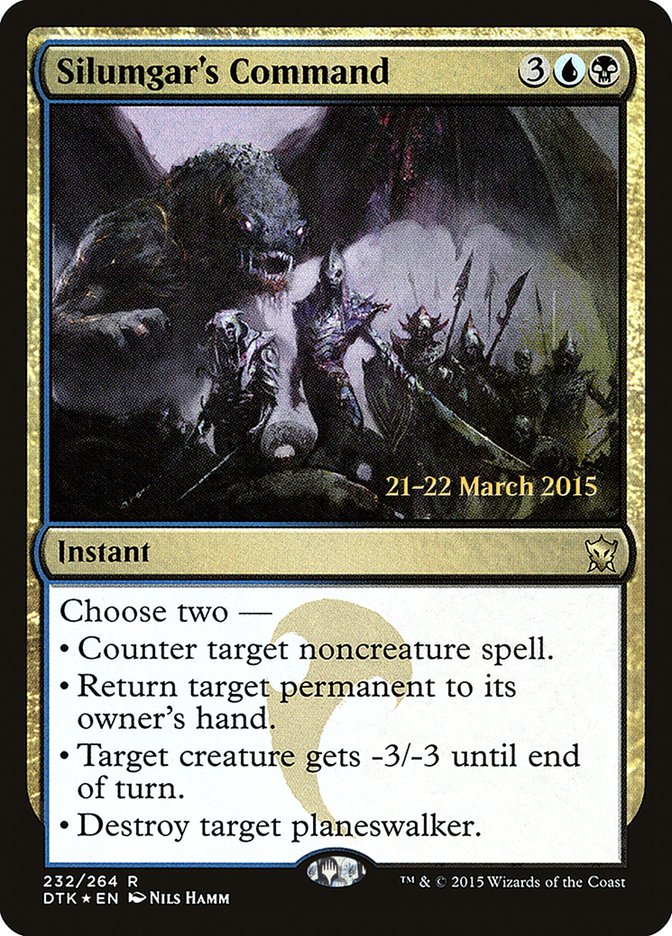 {R} Silumgar's Command [Dragons of Tarkir Prerelease Promos][PR DTK 232]