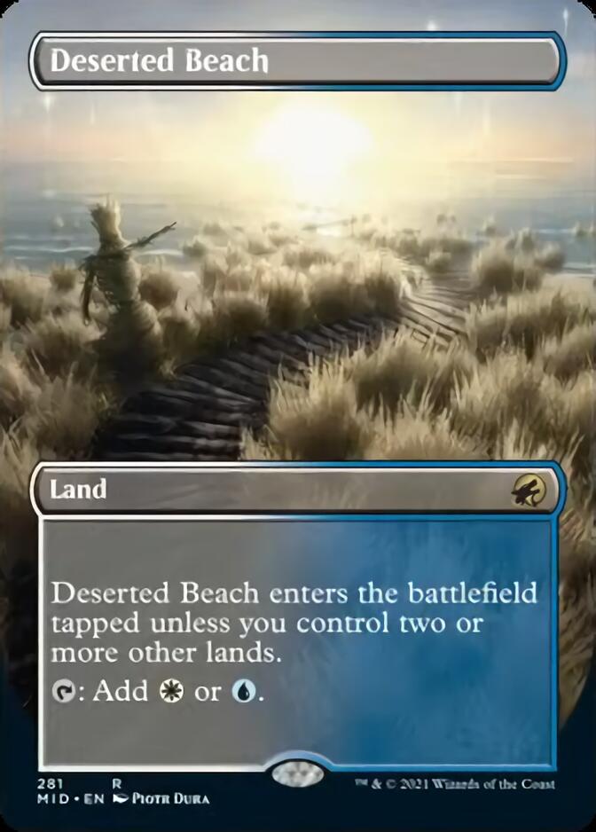 {R} Deserted Beach (Borderless Alternate Art) [Innistrad: Midnight Hunt][MID 281]