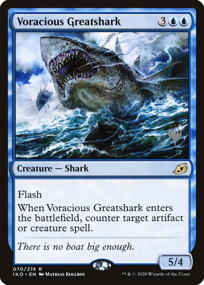 {R} Voracious Greatshark (Promo Pack) [Ikoria: Lair of Behemoths Promos][PP IKO 070]