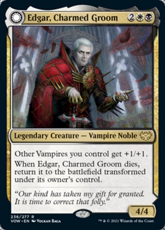 {R} Edgar, Charmed Groom // Edgar Markov's Coffin [Innistrad: Crimson Vow][VOW 236]