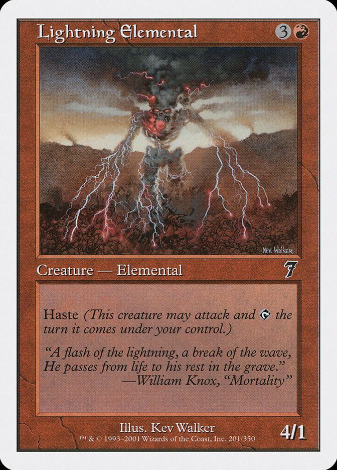 {C} Lightning Elemental [Seventh Edition][7ED 201]