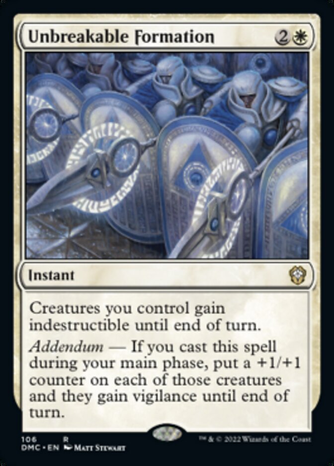 {R} Unbreakable Formation [Dominaria United Commander][DMC 106]