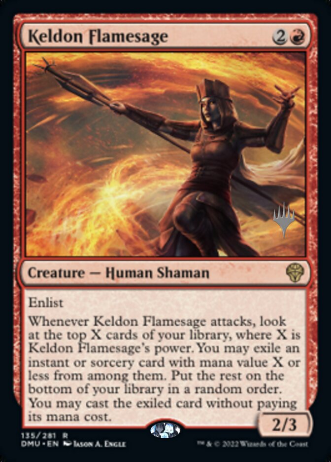 {@R} Keldon Flamesage (Promo Pack) [Dominaria United Promos][PP DMU 135]