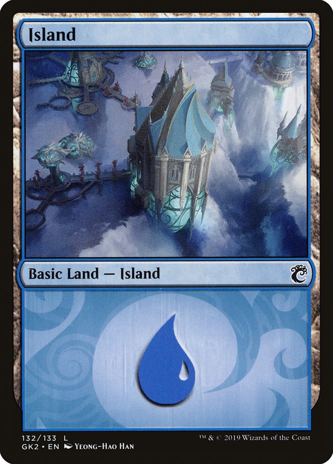 {B}[GK2 132] Island (132) [Ravnica Allegiance Guild Kit]