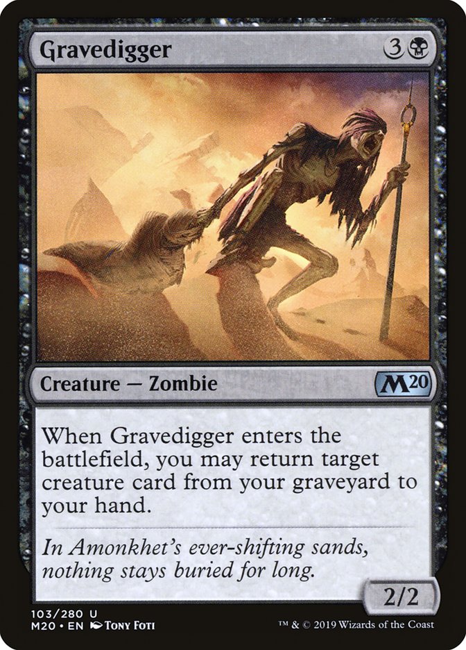 {C} Gravedigger [Core Set 2020][M20 103]