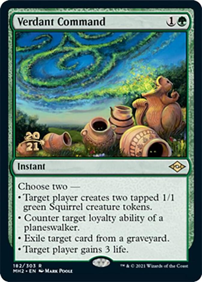 {R} Verdant Command [Modern Horizons 2 Prerelease Promos][PR MH2 182]