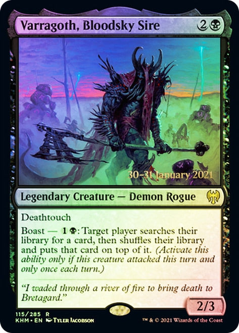 {R} Varragoth, Bloodsky Sire [Kaldheim Prerelease Promos][PR KHM 115]